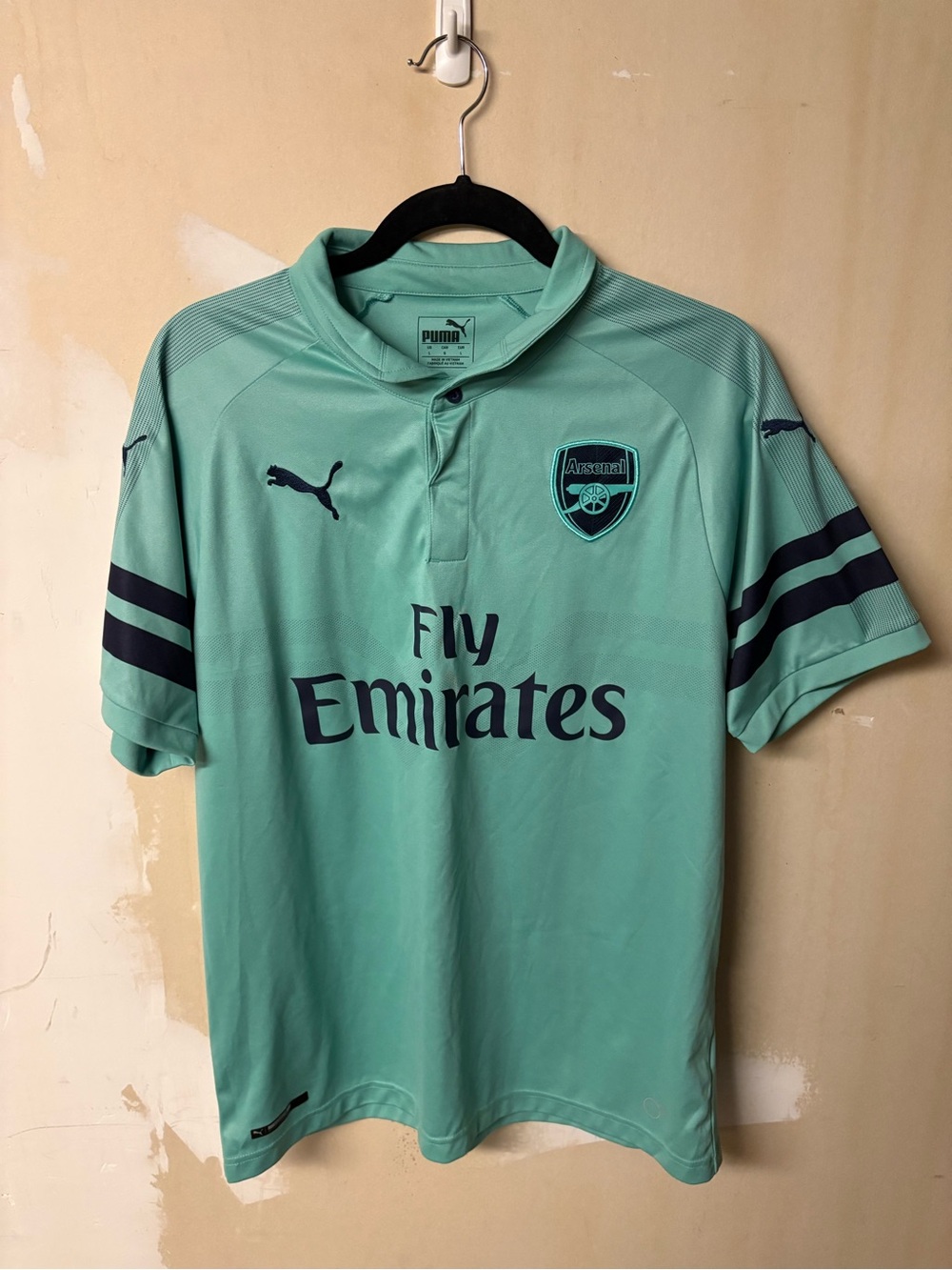 Arsenal 2018/19 Third Shirt – Puma – Men's Large – Mint Green